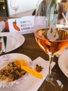 A picnic scene at Matchbook Wines at the August 2015 meetup.