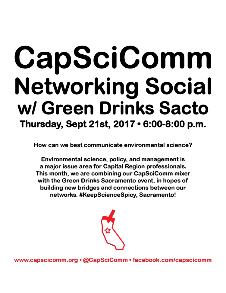 Poster for CapSciComm Netorking Social Event